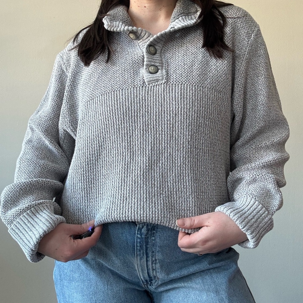 G.H. Bass & Co. Light Gray Cowl Neck Sweater